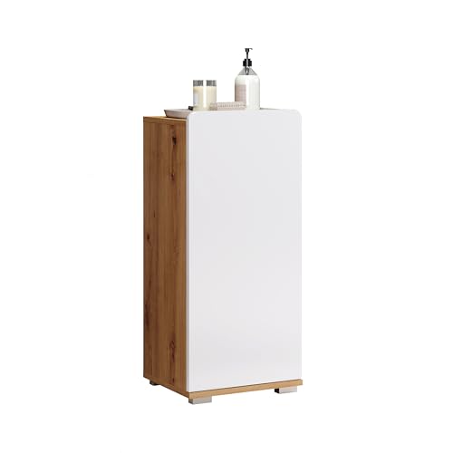 trendteam smart living - Ciara - Kommode - Weiß Hochglanz/Eiche - Standschrank mit griffloser Tür - (BxHxT) 37 x 82 x 31 cm - mit verstellbarem Einlegeboden - Tür links oder rechts montierbar trendteam smart living - Ciara - Kommode - Weiß Hochglanz/Eiche - Standschrank mit griffloser Tür - (BxHxT) 37 x 82 x 31 cm - mit verstellbarem Einlegeboden - Tür links oder rechts montierbar von trendteam smart living