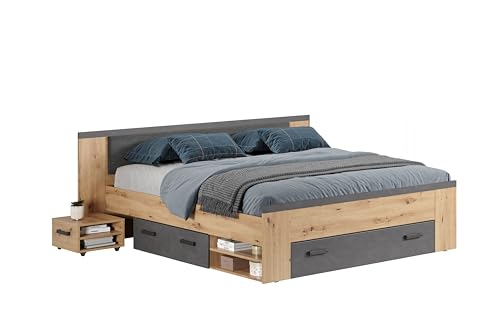 trendteam smart living Bett, Holzwerkstoff, Braun, (BxHxT) 230 x 87 x 203 cm von trendteam smart living