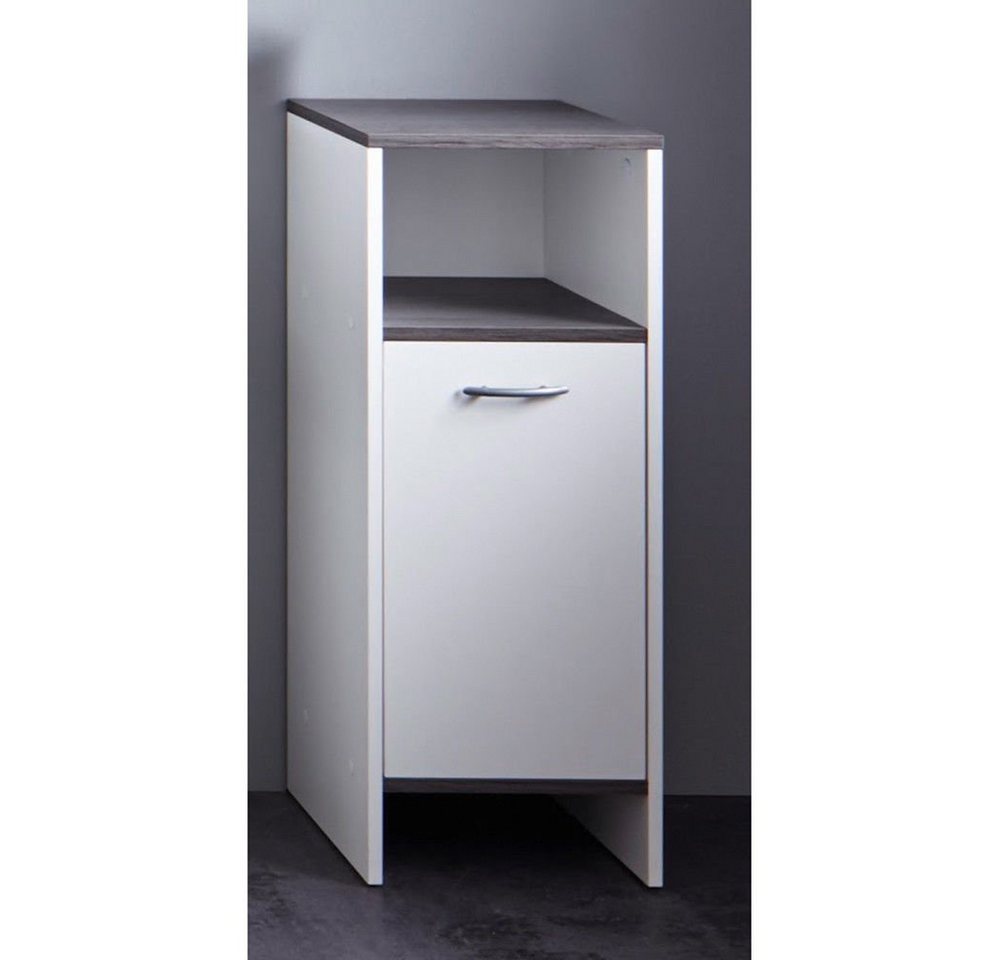 trendteam Unterschrank California/SanDiego Badezimmerschrank Unterschrank Badschrank Badmöbel Weiß 32x82x28cm von trendteam