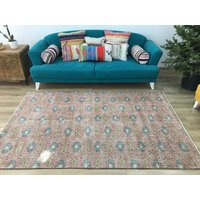 Wollteppich, Antiker Teppich, Boho Deko Ethno Nomaden Teppich, Floraler Handgeknüpfter Rk 9049 von turkishrugkingdom