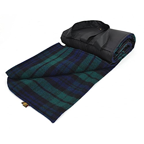 Tweedmill Eventer Picknickdecke aus reiner Schurwolle – Blackwatch – groß von tweedmill