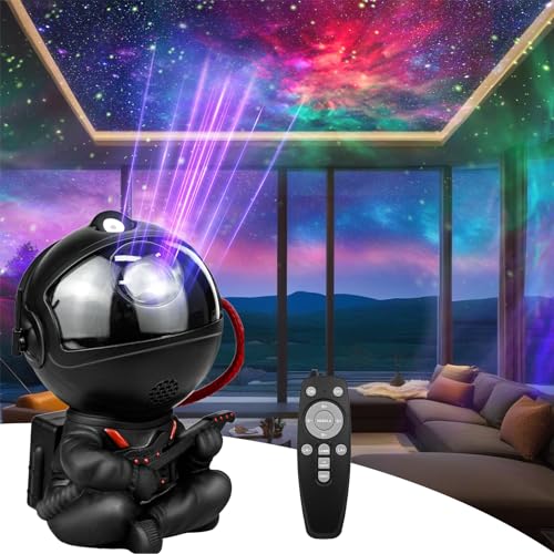 Astronaut Sternenhimmel Projektor, Spaceman Galaxy Star Projektor Nachtlicht 15 Modi 360° Rotation mit Fernbedienung, LED Sternenhimmel Projektor für Baby Kinder Schlafzimmer Heimkino Party Haus von twirush