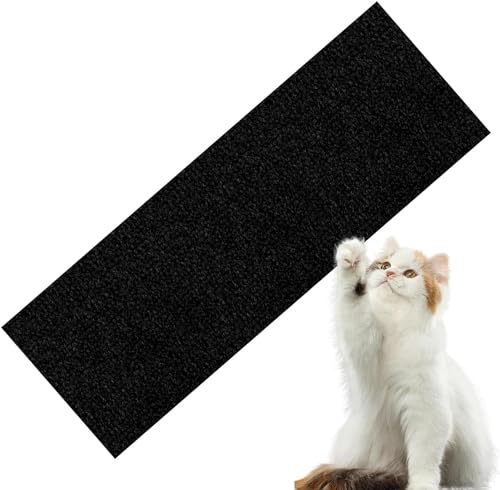 Kratzmatte Selbstkleben Kratzpads Für Katzen,Kratzmatte Katze Sofa,Katzen Wand,DIY Climbing Cat Scratcher (Color : Black, Size : 60x100CM) von tylxayoxa