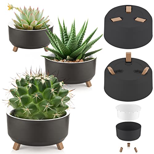 uandu 3er Blumentopf Set. 3 Größen. Blumenständer, Deko, Blumen, fürs Zuhause, Plant Pot, übertopf, Flower Pot, Anzuchttöpfe, Pflanzkübel, Pflanztöpfe, Blumentöpfe, Blumentopf Gross, Pflanzentopf Groß von uandu