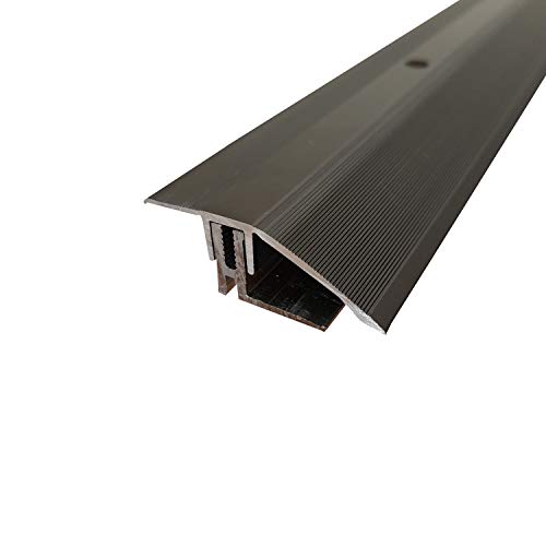 ufitec® TPL Profi MAX Profilsystem für Parkettböden - geeignet für Belagshöhen von 14-21 mm - ALU eloxiert (Höhenausgleichsprofil | Länge: 90 cm, Bronze Dunkel) von ufitec Profil Systems