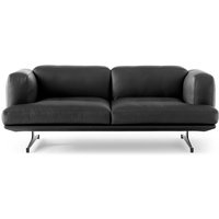 &Tradition - Inland Sofa AV22, 2-Sitzer, Gestell schwarz / Noble Leder schwarz von &Tradition