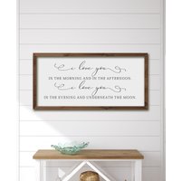 40% Sale Babyzimmer Zeichen , Ich Liebe Dich Am Morgen Kinderzimmer Dekor Wanddekoration Schild Ober Der Krippe von uniquewoodensigns