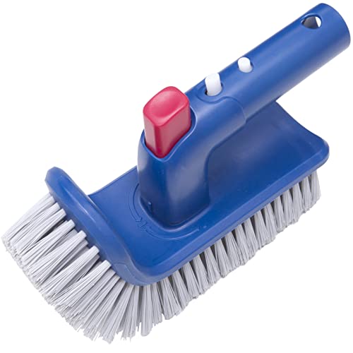 urchindj Poolbürste, Drehbarer Griff Pool Bürstenkopf, Premium Borsten Pool Eckbürste/Pool Stufenbürste, Haushalt Pool Scrubber für Pool, Spa, Bad, Boden, Küche usw. (Blau) von urchindj