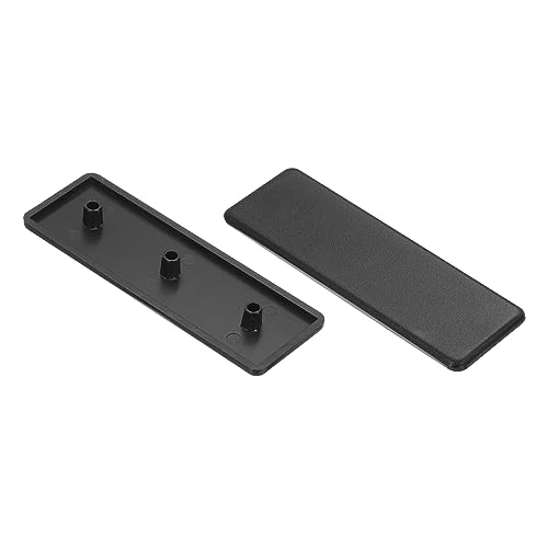 uxcell 10 Stück Standard-Kunststoff-Rechteck-Aluminium-Extrusions-Endkappen, schwarz, 120 x 40 mm, für Trolley, Aquarium-Regal, Lagerregal von uxcell