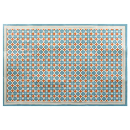 uxcell Küchenteppiche, abwischbar, wasserdicht, große rutschfeste Fußmatte, kein Waschen, Küchenmatte, wasserabweisende Matte für Küche, Schlafzimmer, Eingänge, 61 x 91,4 cm, Blau von uxcell