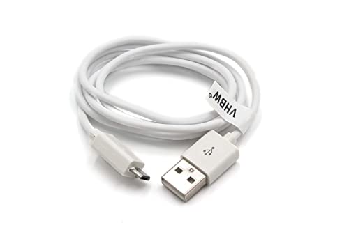 vhbw Kabel USB auf Micro USB 1m weiß kompatibel mit Sony Cyber-shot DSC-RX100M2 (RX100 II), DSC-RX100M3 (RX100 III), DSC-RX100M4 (RX100 IV) Kamera von vhbw