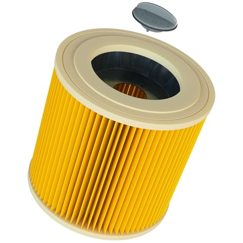 vhbw Patronenfilter Filter kompatibel mit Kärcher Staubsauger WD1, WD2, WD3, WD3 Premium, WD 3 P Extension Kit, WD 3.200 Ersatz für 6.414-552.0, 6.414-772.0, 6.414-547.0 von vhbw