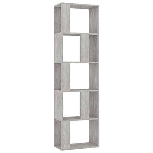 Boekenkast/Kamerscherm 45x24x159 cm spaanplaat betongrijs von vidaXL