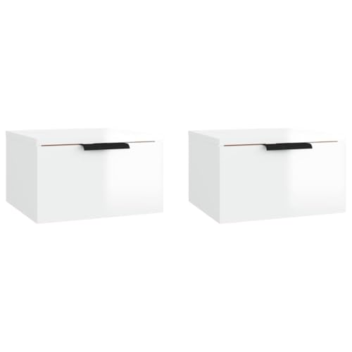vidaXL 2X Wand Nachttisch Hängend Nachtschrank Nachtkonsole Nachtkommode Schlafzimmer Schrank Kommode Hängeschrank Wandschrank Hochglanz-Weiß 34x30x20cm vidaXL 2X Wand Nachttisch Hängend Nachtschrank Nachtkonsole Nachtkommode Schlafzimmer Schrank Kommode Hängeschrank Wandschrank Hochglanz-Weiß 34x30x20cm von vidaXL