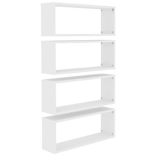 vidaXL 4X Würfelregal Wandregal Hängeregal Cube Lounge CD Regal Dekoregal Bücherregal Schweberegal Wandboard Regalwürfel Weiß 60x15x23cm Holzwerkstoff vidaXL 4X Würfelregal Wandregal Hängeregal Cube Lounge CD Regal Dekoregal Bücherregal Schweberegal Wandboard Regalwürfel Weiß 60x15x23cm Holzwerkstoff von vidaXL