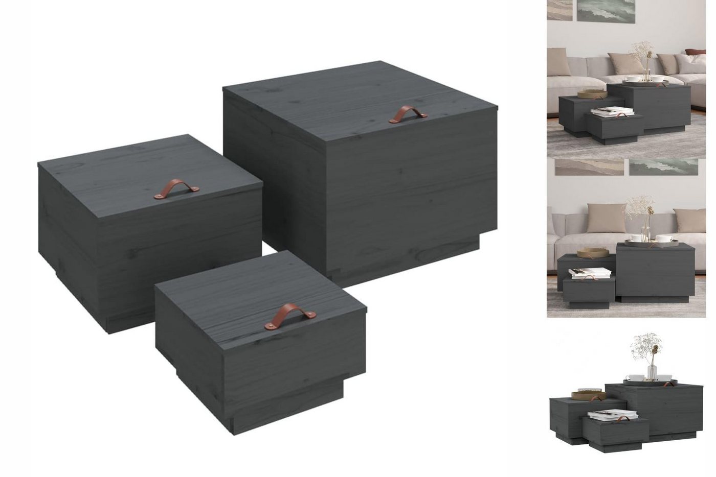 vidaXL Auflagenbox Auflagenbox Gartentruhe Kissenbox Aufbewahrungsboxen mit Deckeln 3 Stk von vidaXL
