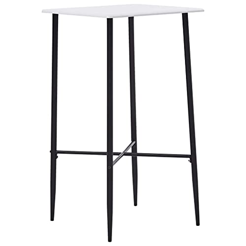 vidaXL Bartisch Bistrotisch Stehtisch Esstisch Tisch Partytisch Küchenbartisch Küchentisch Tresentisch Bartresen Weiß 60x60x111cm MDF von vidaXL