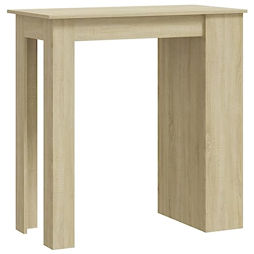 vidaXL Bartisch mit Regal Bartresen Stehtisch Tresentisch Bistrotisch Küchentisch Loungetisch Tisch Sonoma-Eiche 102x50x103,5cm Holzwerkstoff von vidaXL