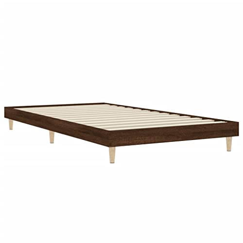 vidaXL Bettgestell Braun Eichen-Optik 90x200 cm Holzwerkstoff von vidaXL