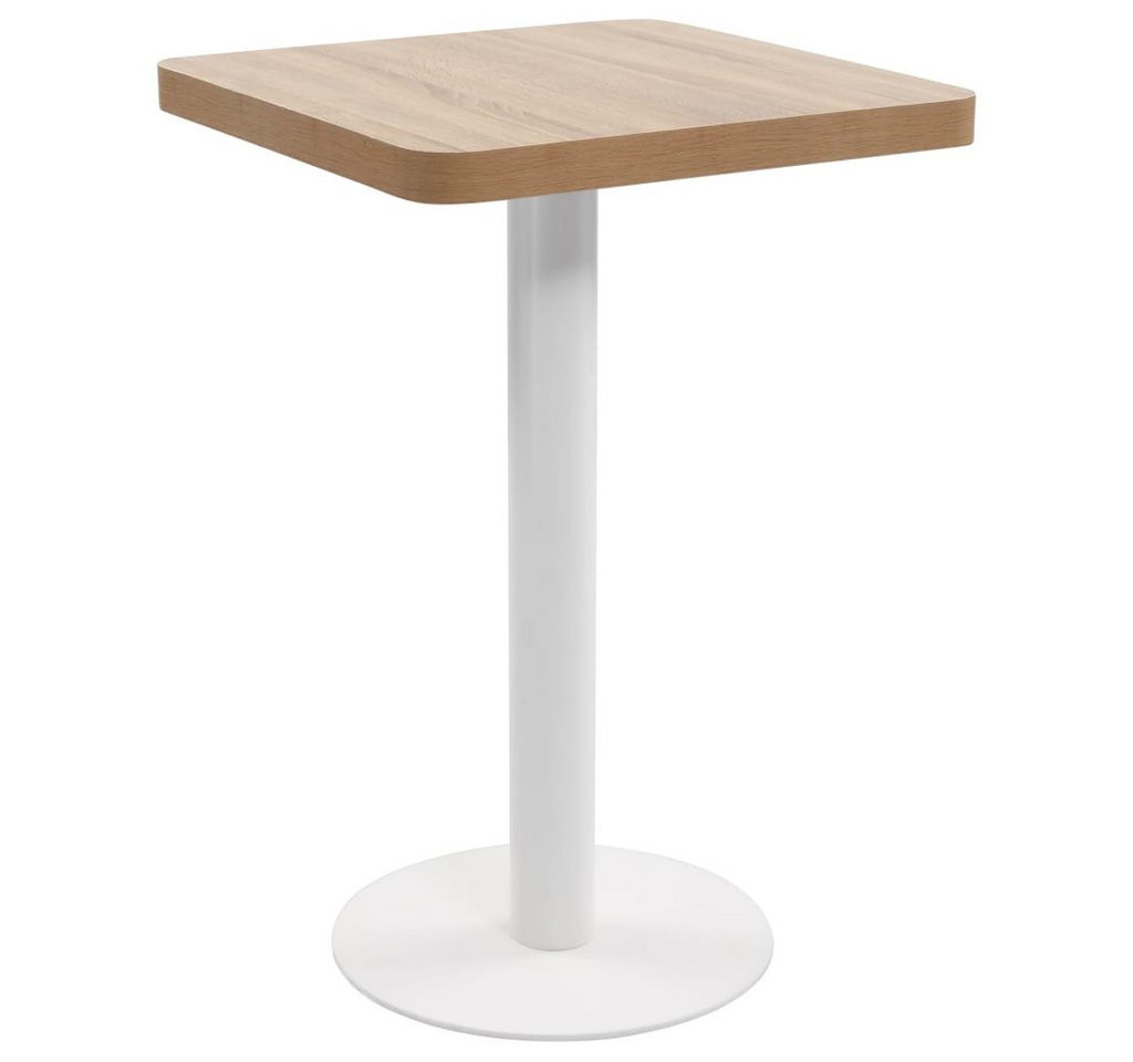 vidaXL Esstisch Bistrotisch Hellbraun 80x80 cm MDF (1-St) von vidaXL