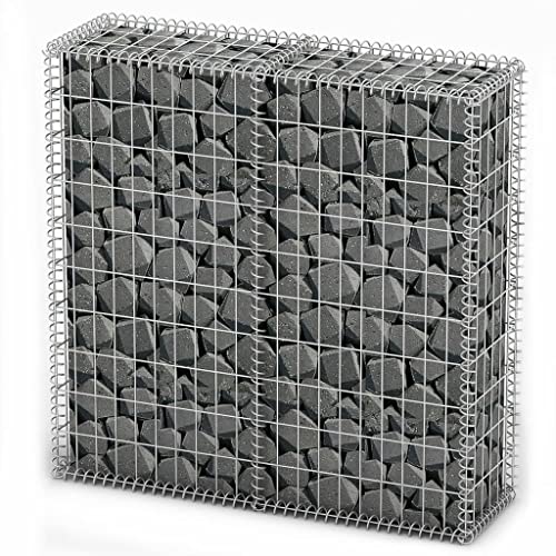 vidaXL Gabione 100x100x30cm Steinkorb Steingabionen Drahtkorb Mauer Säule Wand von vidaXL