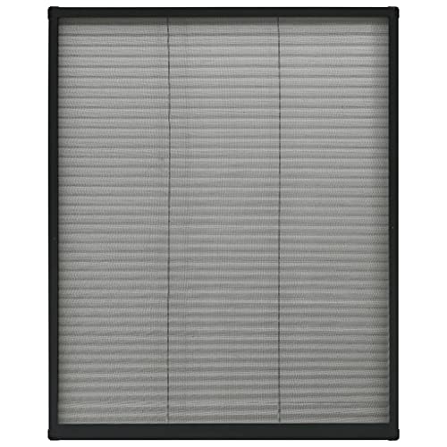 vidaXL Insektenschutz Plissee für Fenster Fliegengitter Dachfenster Mückengitter Mückenschutz Dachfensterplissee Aluminium Anthrazit 80x100cm von vidaXL