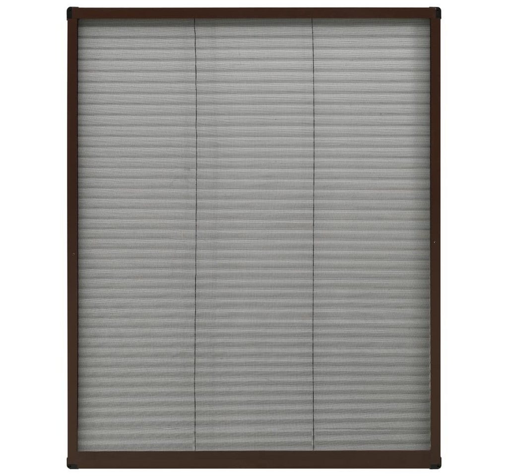 vidaXL Insektenschutz-Vorhang Insektenschutz-Plissee für Fenster Aluminium Braun 60x80 cm von vidaXL