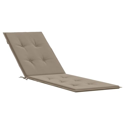 vidaXL Liegestuhl Auflage, Polster Auflage für Deckchair, Polsterauflage für Gartenliege, Liegenauflage Outdoor, Taupe (75+105) x50x4cm von vidaXL