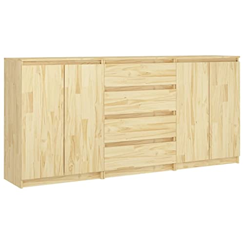 vidaXL Massivholz Kiefer Beistellschrank 3-TLG. Kommode Sideboard Anrichte Schubladenschrank Mehrzweckschrank Standschrank Schrank vidaXL Massivholz Kiefer Beistellschrank 3-TLG. Kommode Sideboard Anrichte Schubladenschrank Mehrzweckschrank Standschrank Schrank von vidaXL