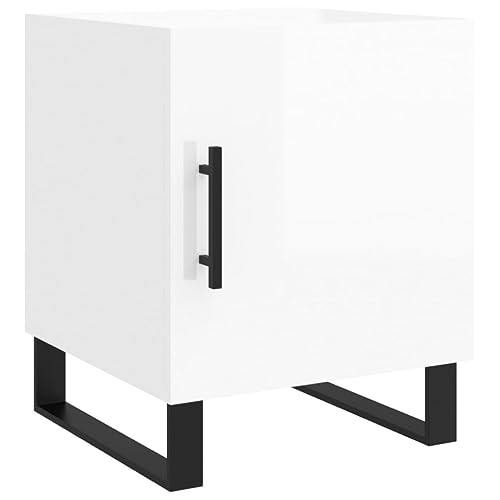 vidaXL Nachttisch, Nachtschrank mit viel Stauraum, Kommode für Schlafzimmer, Nachttischschrank Beistelltisch Aufbewahrung Nachtkästchen, Hochglanz Weiß Holzwerkstoff vidaXL Nachttisch, Nachtschrank mit viel Stauraum, Kommode für Schlafzimmer, Nachttischschrank Beistelltisch Aufbewahrung Nachtkästchen, Hochglanz Weiß Holzwerkstoff von vidaXL