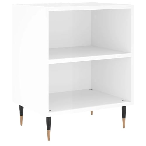 vidaXL Nachttisch, Nachtschrank mit viel Stauraum, Kommode für Schlafzimmer, Nachttischschrank Beistelltisch Aufbewahrung Nachtkästchen, Hochglanz Weiß Holzwerkstoff vidaXL Nachttisch, Nachtschrank mit viel Stauraum, Kommode für Schlafzimmer, Nachttischschrank Beistelltisch Aufbewahrung Nachtkästchen, Hochglanz Weiß Holzwerkstoff von vidaXL