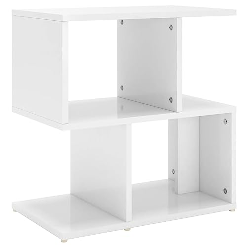 vidaXL Nachttisch mit offenen Fächern Nachtschrank Nachtkonsole Nachtkommode Schlafzimmer Schrank Kommode Hochglanz-Weiß 50x30x51,5cm Holzwerkstoff vidaXL Nachttisch mit offenen Fächern Nachtschrank Nachtkonsole Nachtkommode Schlafzimmer Schrank Kommode Hochglanz-Weiß 50x30x51,5cm Holzwerkstoff von vidaXL