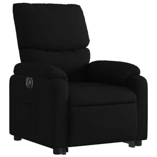 vidaXL Relaxsessel, Sessel mit Aufstehhilfe Elektrisch, Fernsehsessel mit Liegefunktion, Liegesessel Aufstehsessel für Wohnzimmer, Schwarz Stoff von vidaXL