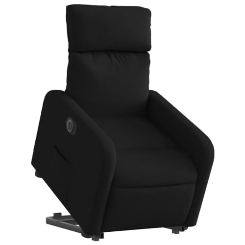 vidaXL Relaxsessel, Sessel mit Aufstehhilfe Elektrisch, Fernsehsessel mit Liegefunktion, Liegesessel Aufstehsessel für Wohnzimmer, Schwarz Stoff von vidaXL