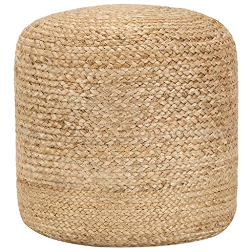 vidaXL Sitzpuff Pouf Sitzpouf Puff Sitzkissen Sitzhocker Hocker Fußhocker Fußbank Ottoman Fußbank Polsterhocker Fußschemel Handgefertigt 40x45cm Jute von vidaXL