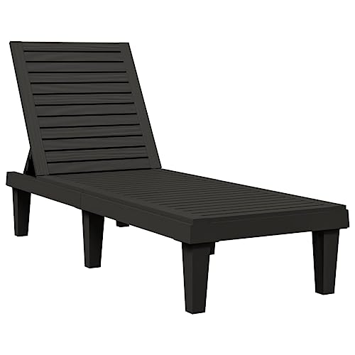 vidaXL Sonnenliege 2 STK., Gartenliege Holz-Optik, Relaxliege Verstellbare Rückenlehne, Gartenmöbel Liege Liegestuhl, Schwarz Polypropylen vidaXL Sonnenliege 2 STK., Gartenliege Holz-Optik, Relaxliege Verstellbare Rückenlehne, Gartenmöbel Liege Liegestuhl, Schwarz Polypropylen von vidaXL