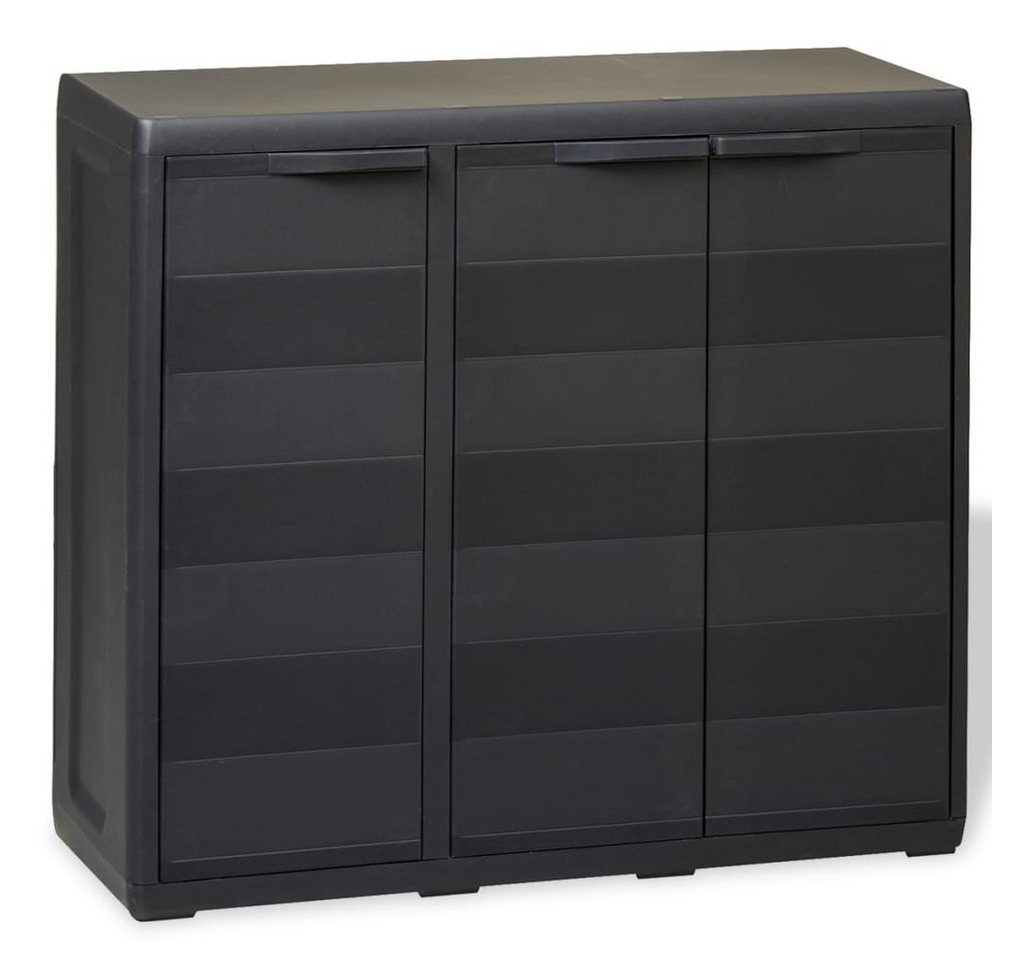 vidaXL Stauraumschrank vidaXL Gartenschrank mit 2 Regalen Schwarz von vidaXL