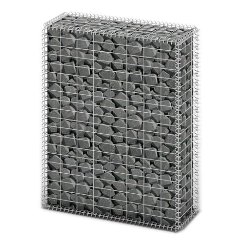 vidaXL Gabione 100x80x30cm Steinkorb Steingabionen Drahtkorb Mauer Säule Wand von vidaXL