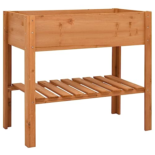 vidaXL Tannenholz Pflanzkübel Blumenkasten Blumenkübel Hochbeet Pflanzkasten Blumentopf Pflanzgefäß Frühbeet Gemüsebeet Garten 88x43x80cm von vidaXL