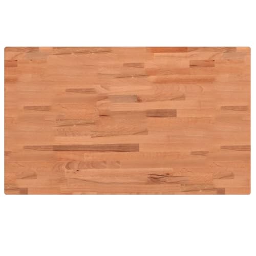 vidaXL Tischplatte, Holzplatte Holztischplatte Rechteckig, Ersatzplatte Platte für Beistelltisch Bartisch, Massivholztischplatte Schreibtischplatte, 100x60x4 cm Massivholz Buche von vidaXL