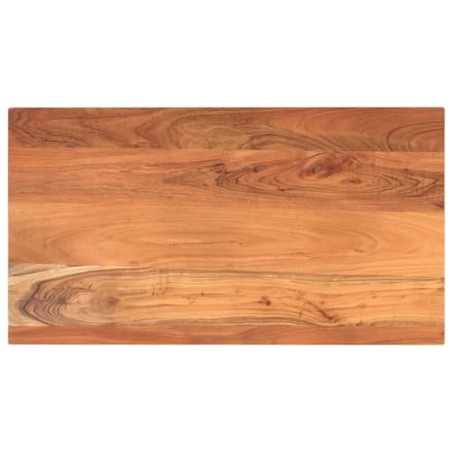 vidaXL Tischplatte, Holzplatte Rechteckig, Massivholzplatte für Bartisch Beistelltisch Esstisch, Ersatztischplatte, 100x50x3,8cm Akazienholz von vidaXL