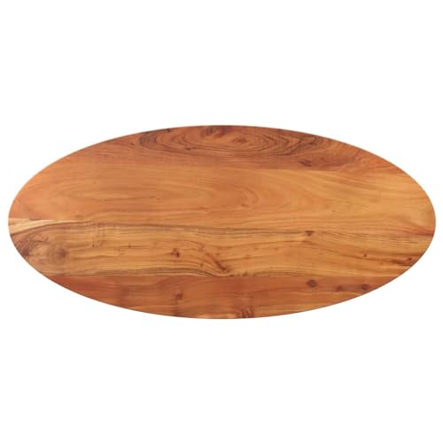 vidaXL Tischplatte, Holzplatte für Tisch Esstisch Couchtisch, Ersatztischplatte Massivholzplatte, 110x50x3,8cm Oval Massivholz Akazie von vidaXL