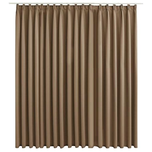 vidaXL Vorhang Verdunkelung mit Haken Verdunkelungsvorhang Kräuselband Thermo Gardine Blickdicht Dekoschal Wohnzimmer Taupe 290x245cm vidaXL Vorhang Verdunkelung mit Haken Verdunkelungsvorhang Kräuselband Thermo Gardine Blickdicht Dekoschal Wohnzimmer Taupe 290x245cm von vidaXL