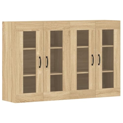 vidaXL Wandschrank 2 STK., Hängeschrank mit viel Stauraum, Sideboard für Wohnzimmer, Schrank Wandmontage Lagerschrank Kommode, Skandinavisch, Sonoma Eiche Holzwerkstoff vidaXL Wandschrank 2 STK., Hängeschrank mit viel Stauraum, Sideboard für Wohnzimmer, Schrank Wandmontage Lagerschrank Kommode, Skandinavisch, Sonoma Eiche Holzwerkstoff von vidaXL