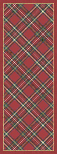 Vilber Wales, roter Teppich 04 (52 x 140 x 0,2 cm), PVC-Polyester, rutschfest, waschbar, hitzebeständig, mit passenden Tischsets und Tischläufer von Vilber