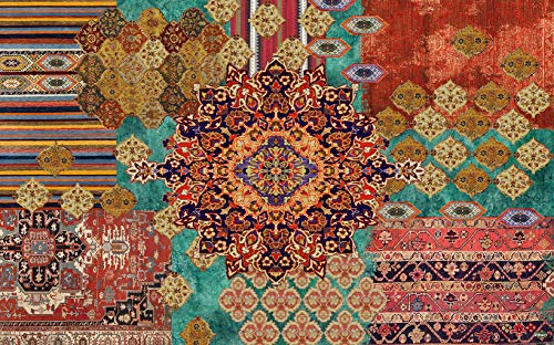 vilber Bohemian Nomad Teppich, Vinyl, bunt, 75 x 120 cm von Vilber