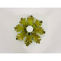Grüne Florentiner Blume Form Flushmount Zugeschrieben Banci Firenze, 1950Er Jahre von vinovo
