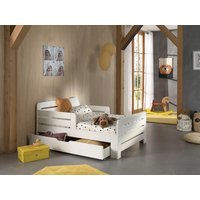 Vipack Einzelbett, (Packung), Kinderbett, Länge 140 bzw. 160 und 200 cm, in Weiß oder Grau lackiert von vipack