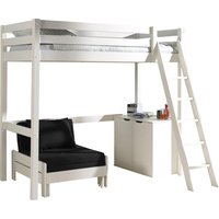 Vipack Hochbett, Hochbett mit 90 x 200 cm Liegefläche, ausziehbarer Schlafsessel von vipack