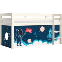 Vipack Spielbett "Vipack Pino", mit Textil-Set, inkl. Rolllattenrost, in Natur, Weiß oder Grau von vipack